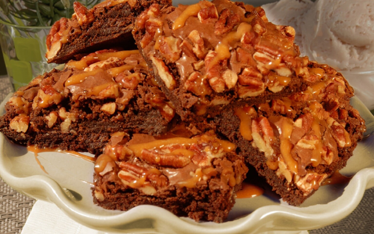 Brownie de nueces pecanas y caramelo con Werther&rsquo;s Original