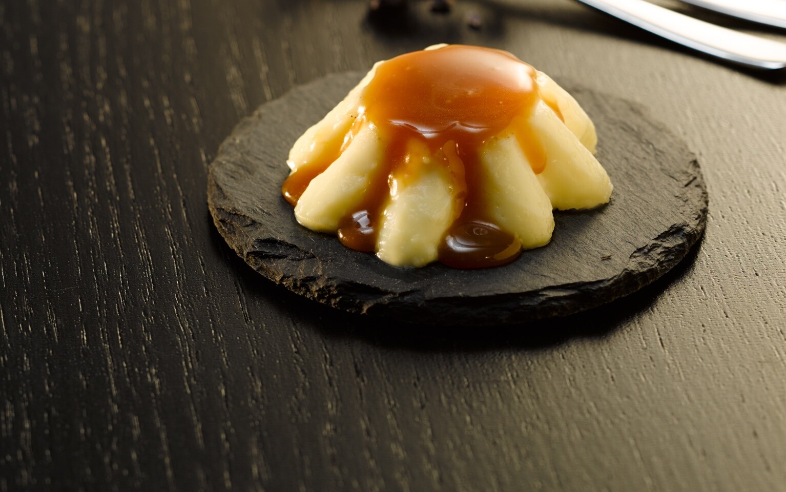 Flan de nata y salsa de caramelo con Werther's Original